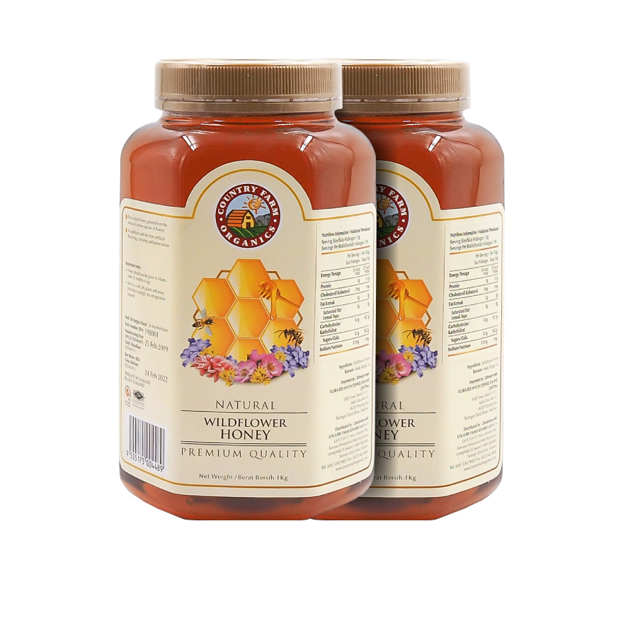 Twinpack Wildflower Honey (1kg x 2)**